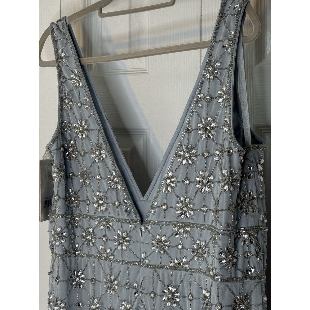 Mac Duggal Sleeveless Hand Beaded V-neck Gown Size 16- NWT Mother Of The Bride - Picture 10 of 15